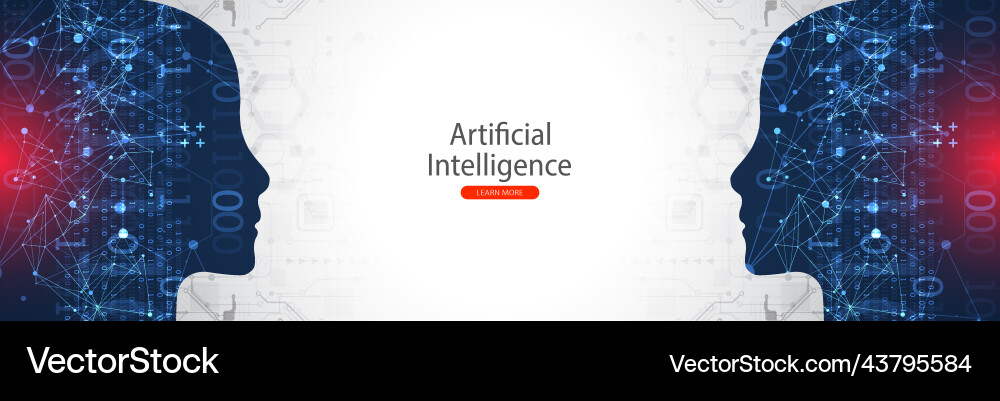Artificial intelligence technical background Artificial intelligence technical background vector image