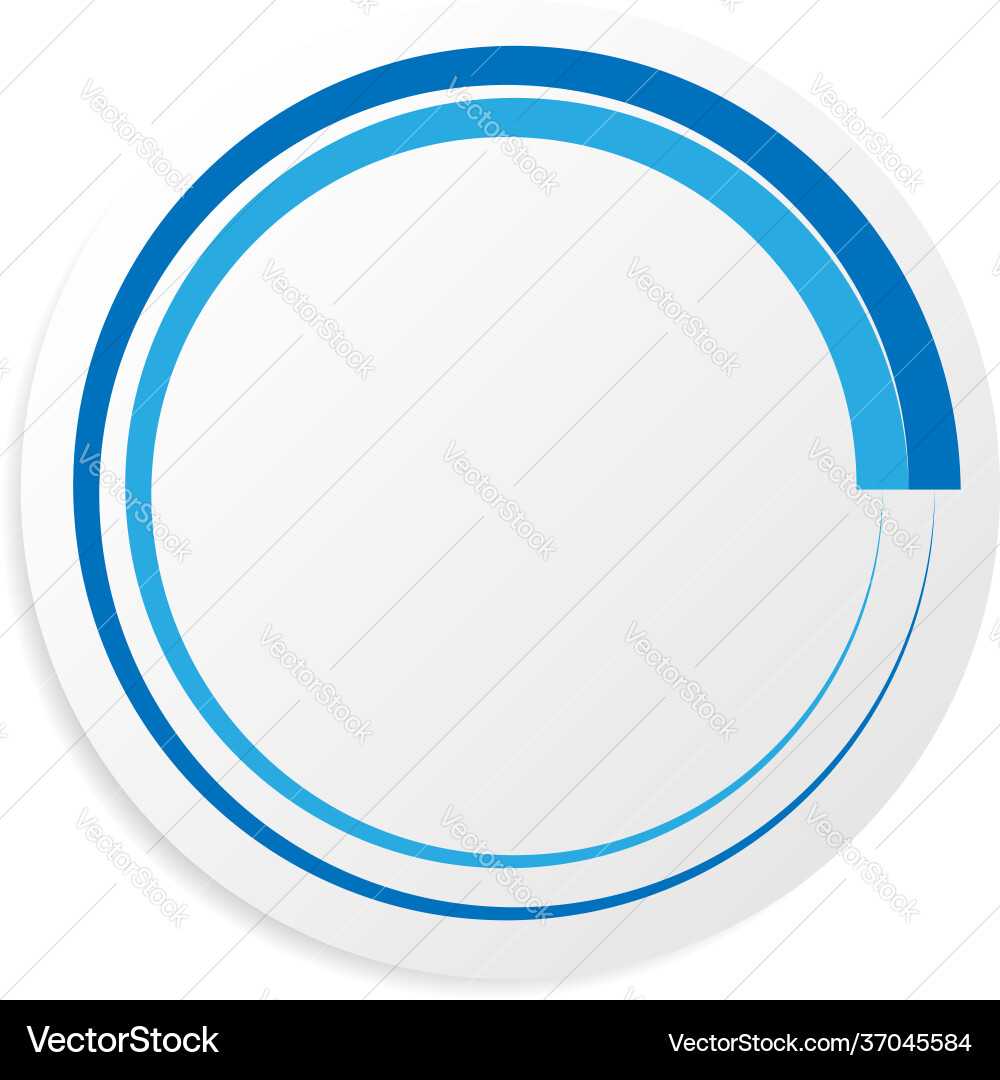 Blank empty circle shape design element Vector Image
