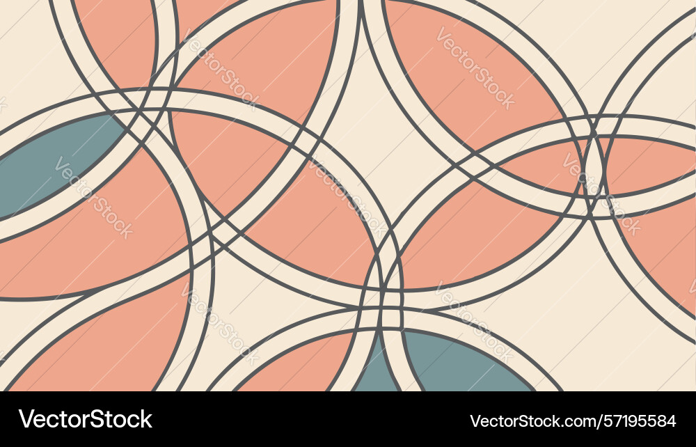 Dynamic abstract intersecting circles pattern vector image