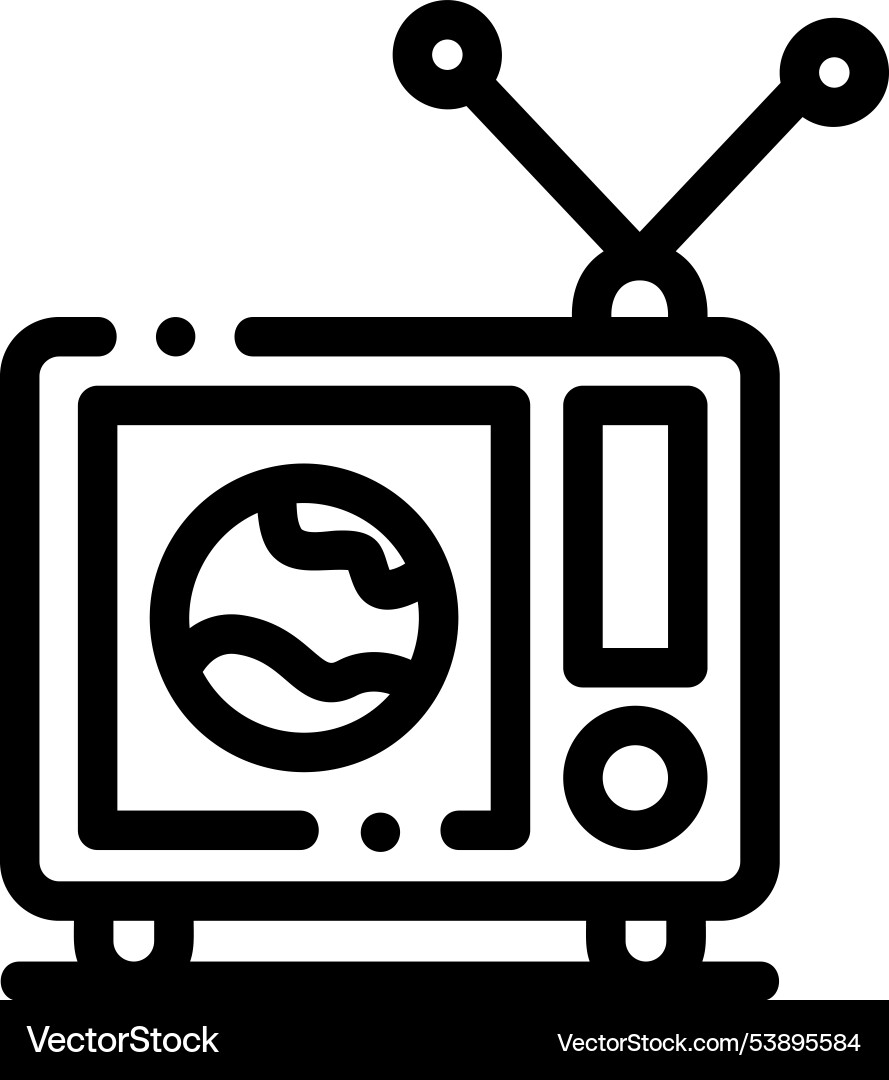 Global server icon thin linear style design Global server icon thin linear style design vector image