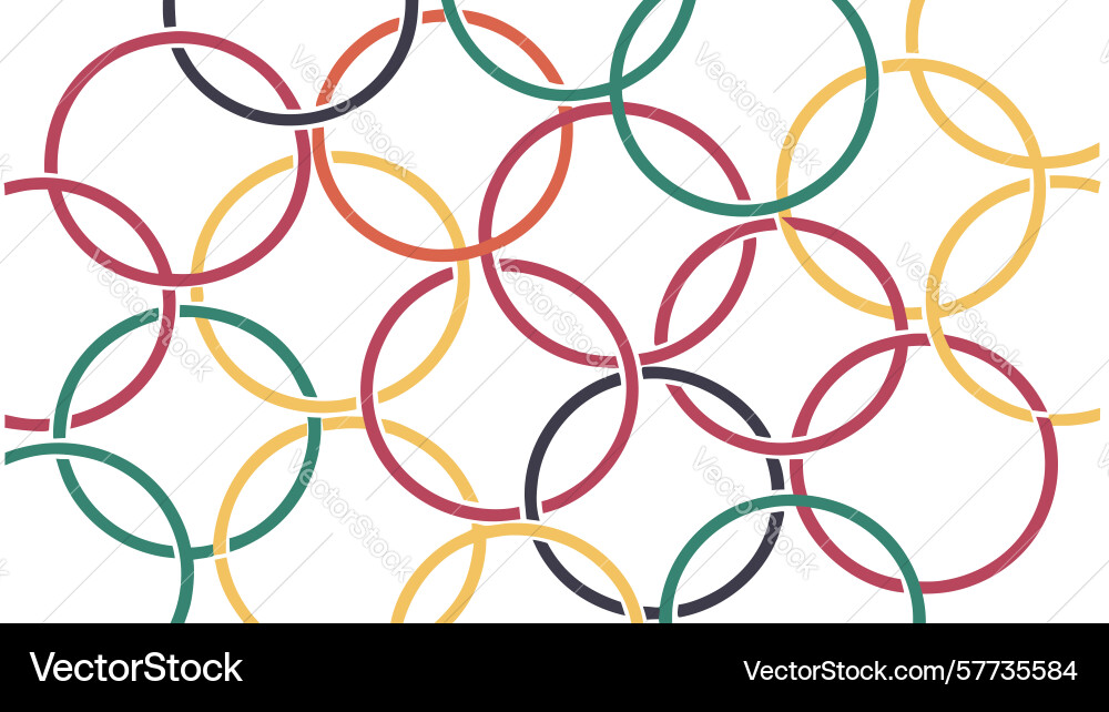 Muted interlocking rings pattern subtle unity vector image