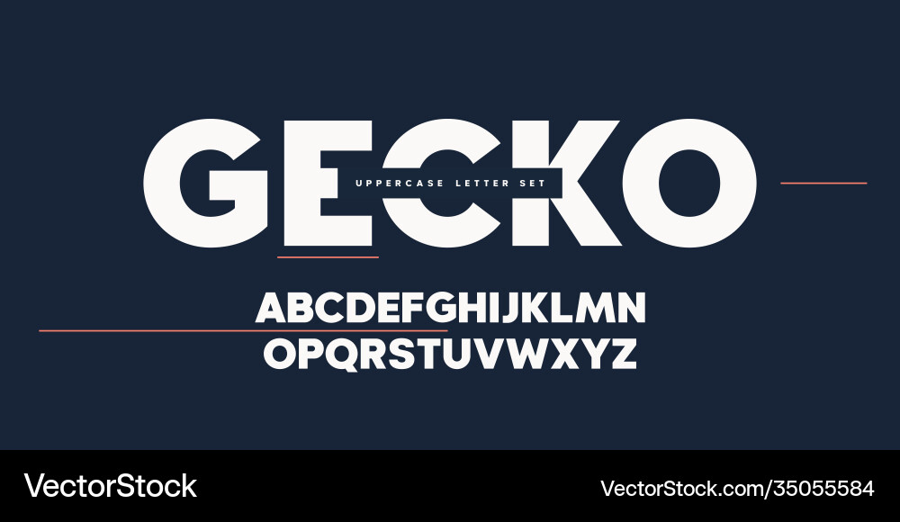 Sans serif uppercase letter set alphabet vector image