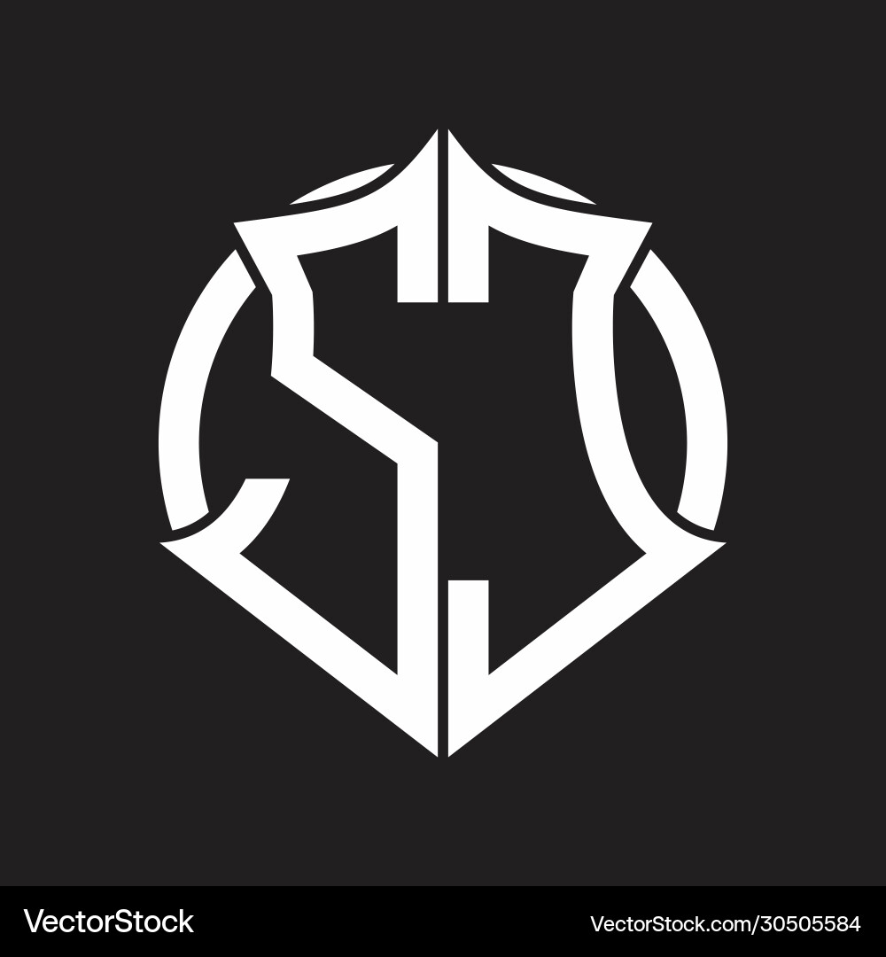 Sc logo monogram with emblem and circle rounded Sc logo monogram with emblem and circle rounded Vector Image