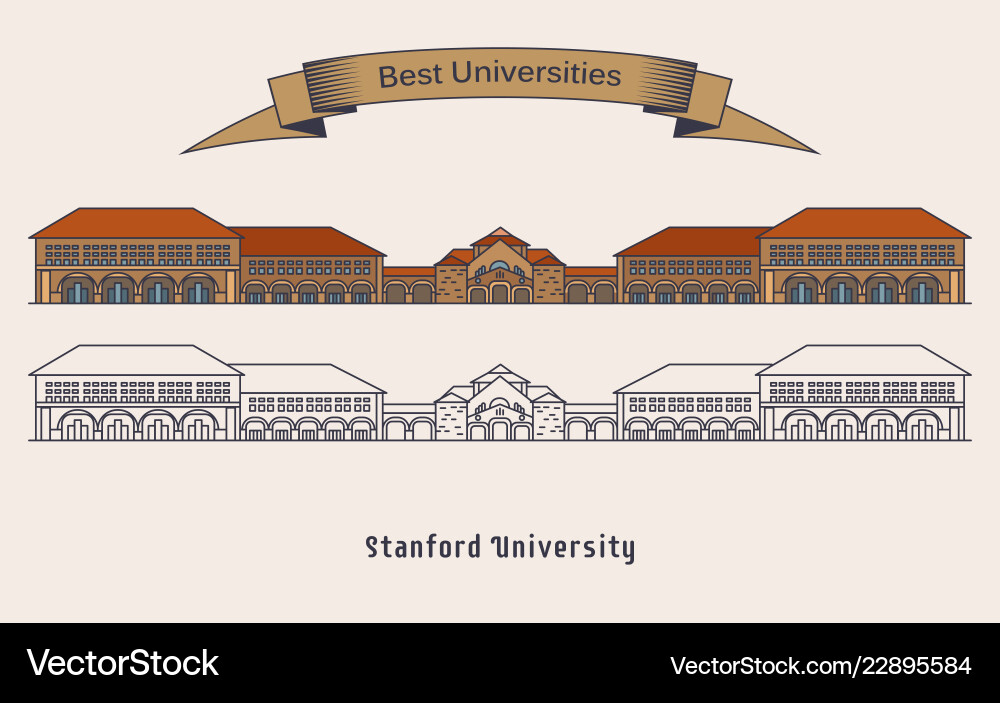 Stanford University Architecture vector image
