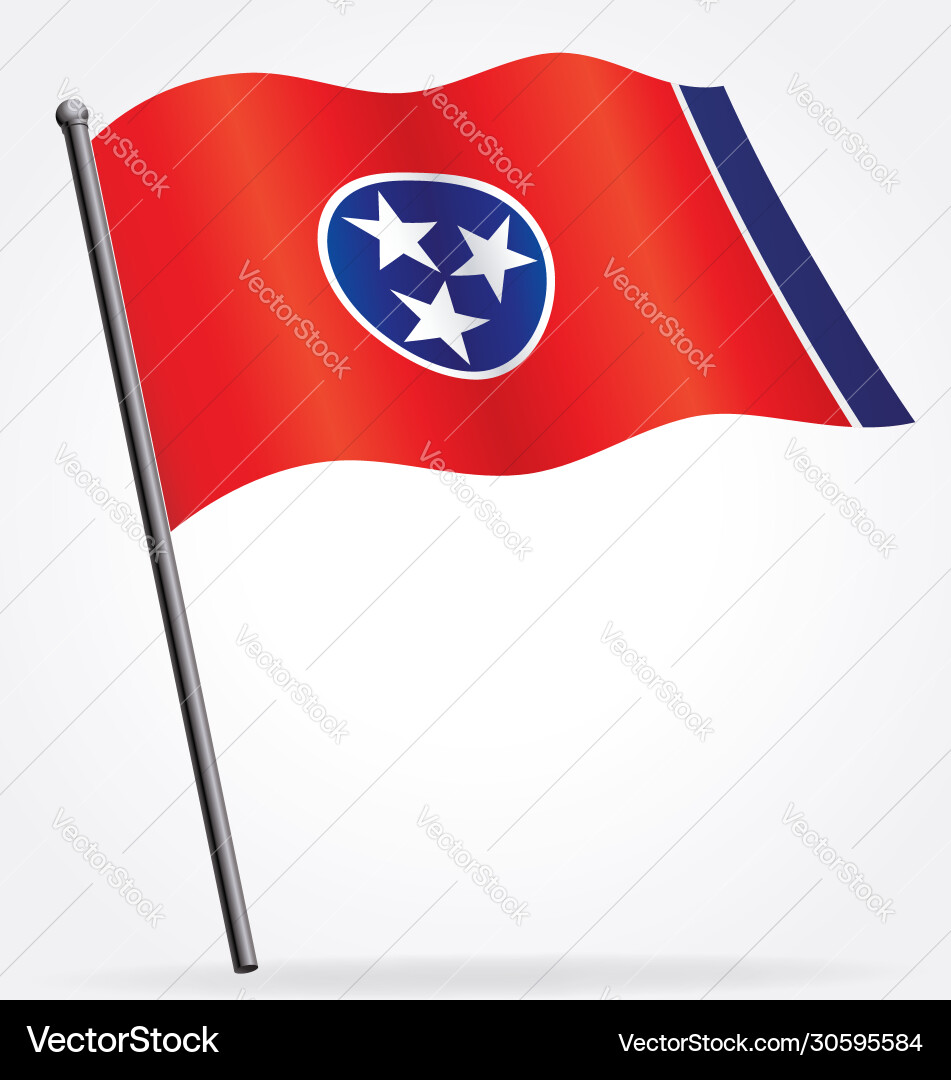 Tennessee State Flag Flying – Royalty-Free Vector | VectorStock, image size:951x1080