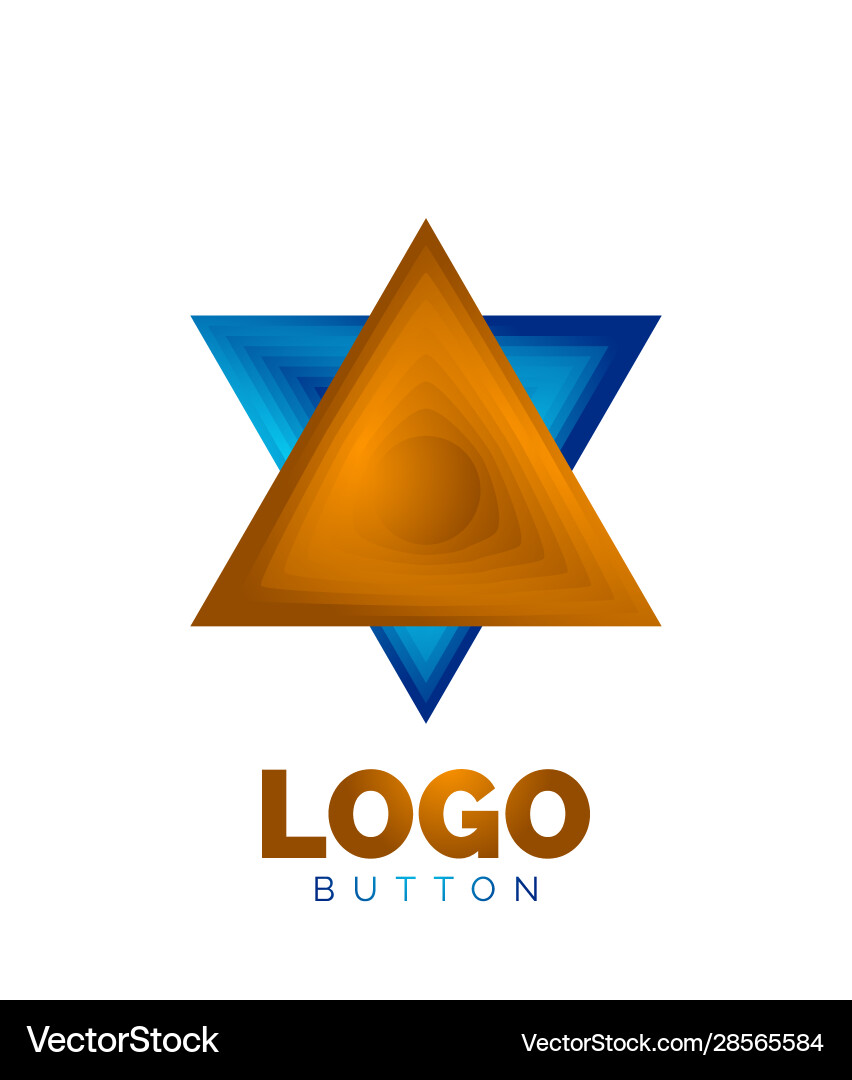 Triangle icon geometric logo template minimal Vector Image