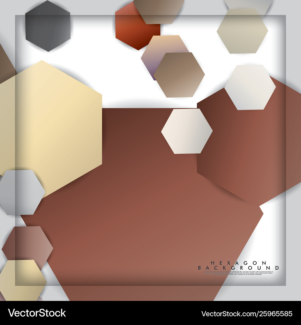 Abstract hexagon background with color stone Abstract hexagon background with color stone Vector Image