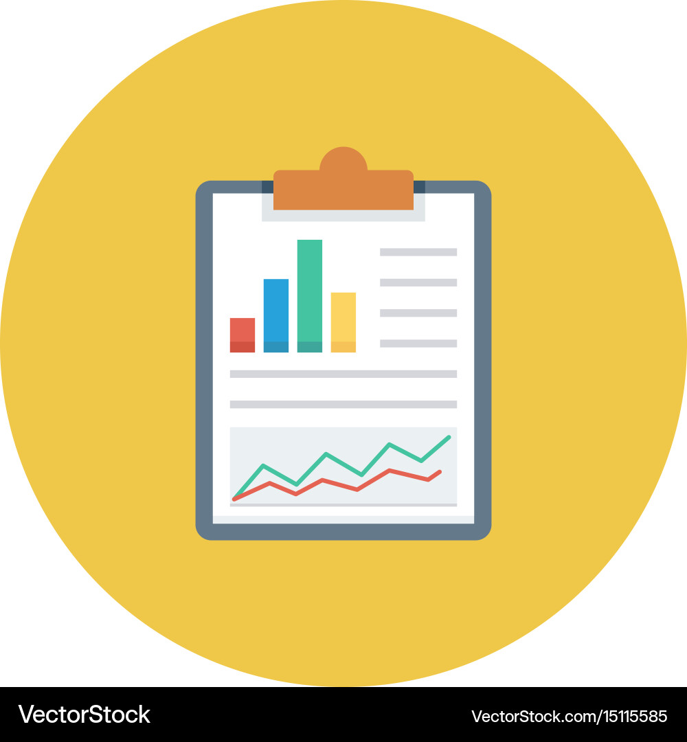 Chart Analytics Report Data Visualization Vector Image