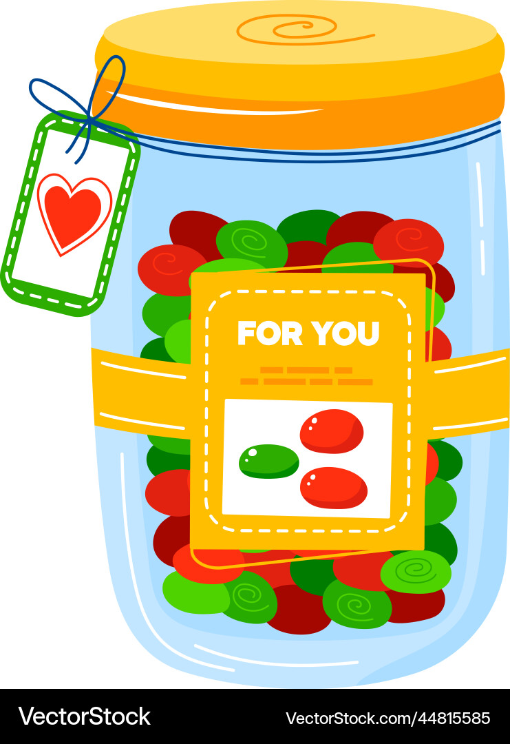 Christmas or birthday celebration candy jar cake Christmas or birthday celebration candy jar cake vector image