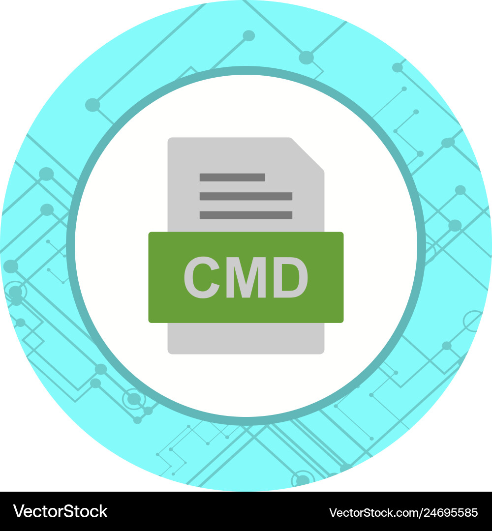 Cmd file document icon Vector Image