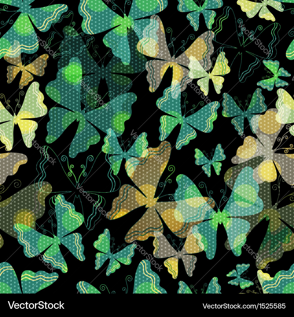 Dark seamless spring pattern Vector Image