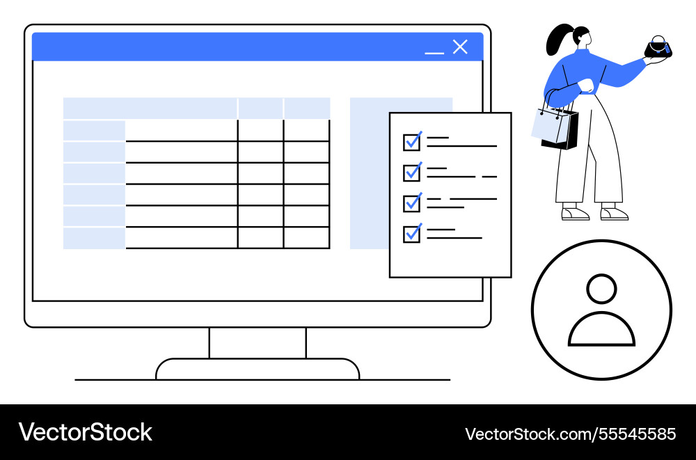 Digital task management with checklist Digital task management with checklist vector image