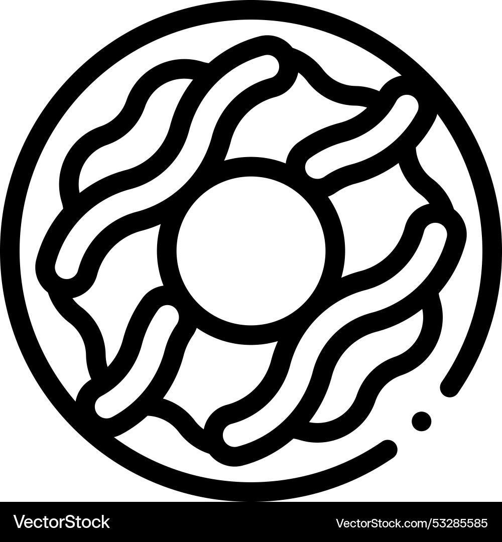 Donut icon thin linear style design isolated Donut icon thin linear style design isolated vector image