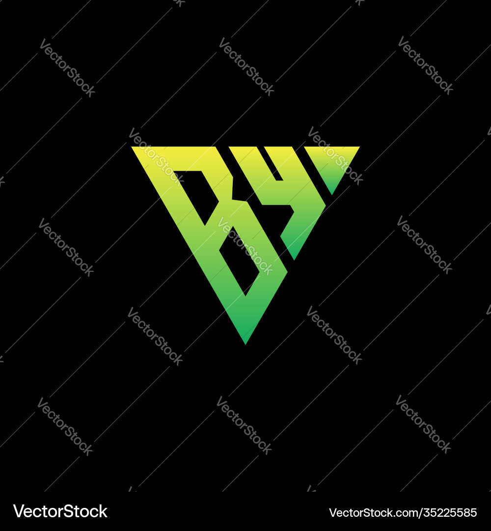 Initial triangle logo monogram with shape Vector Image
