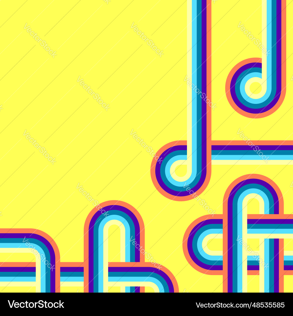 Retro Pipeline Abstract Pattern vector image