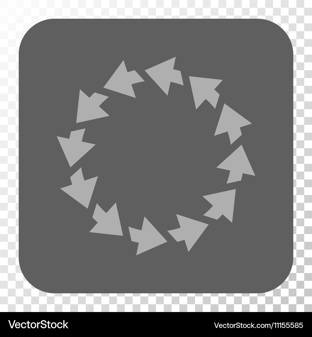 Rotate ccw rounded square button Vector Image