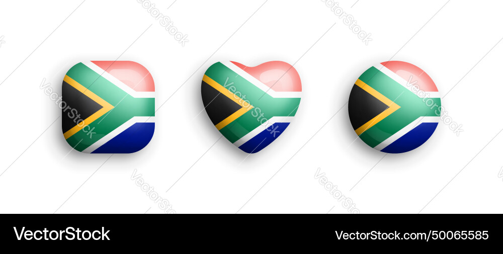 Südafrika offizielle nationale Flagge 3d glänzend Südafrika offizielle nationale Flagge 3d glänzend vektorbild