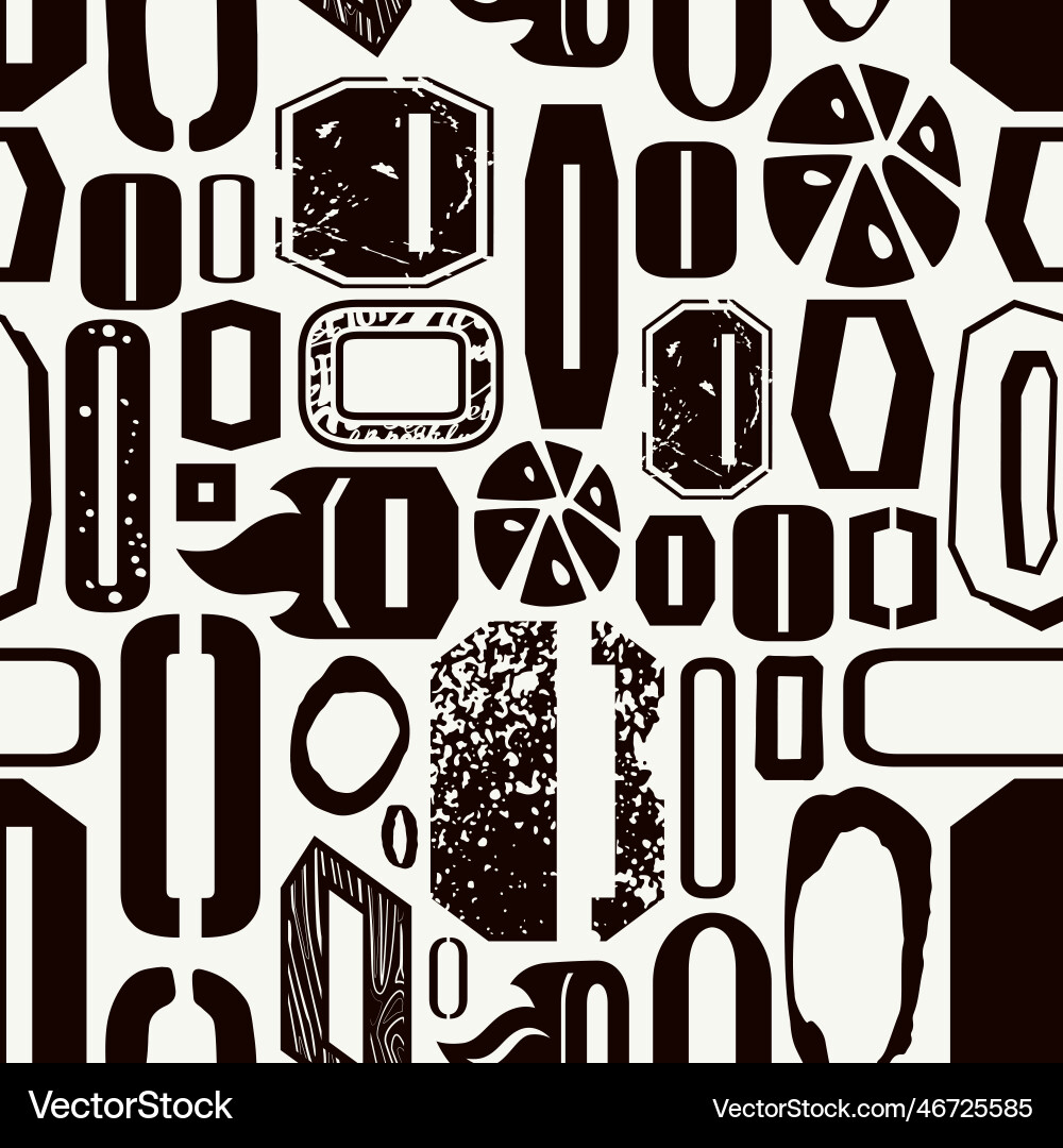 Seamless pattern with letters o in typographic Seamless pattern with letters o in typographic Vector Image