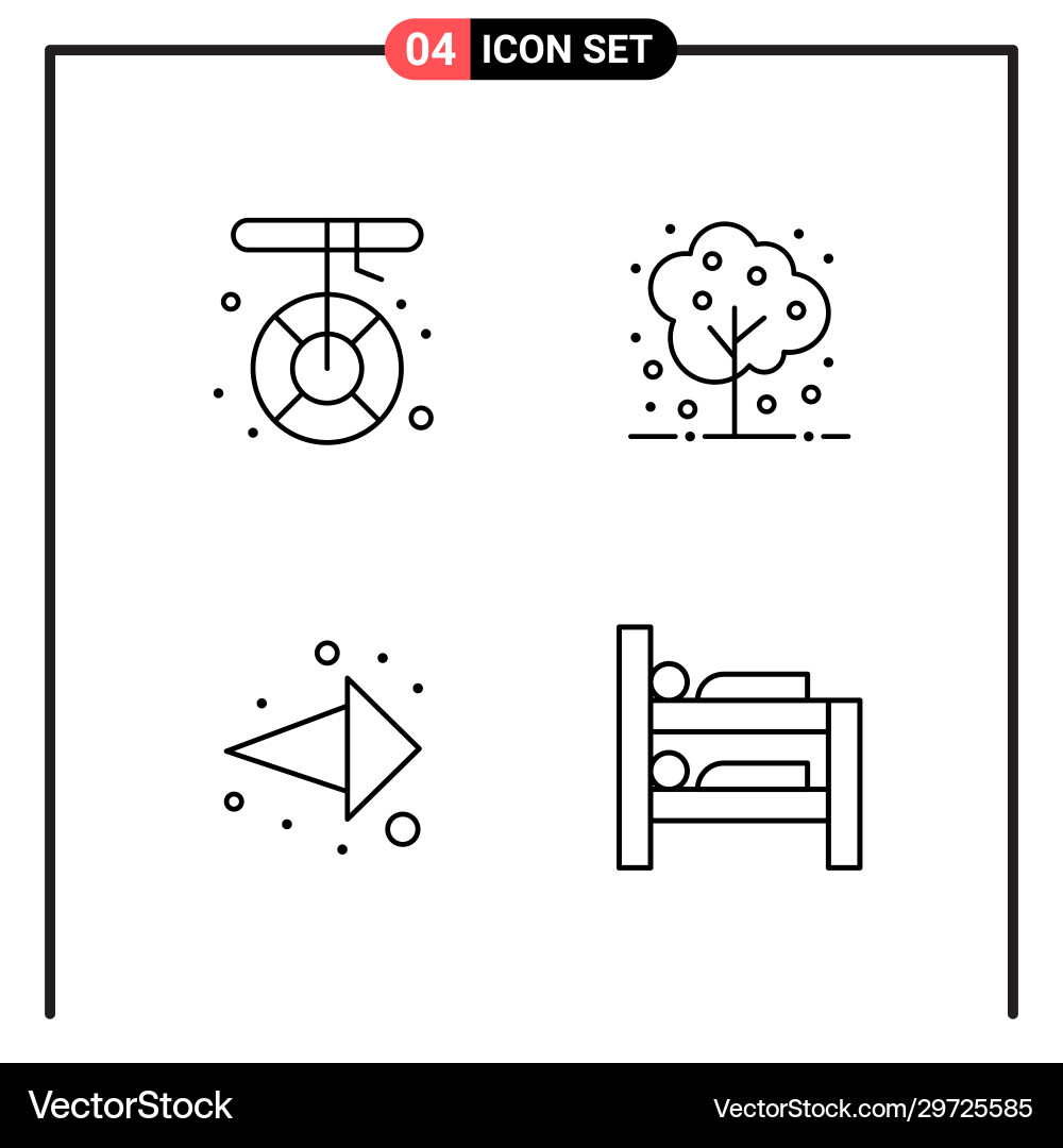 Set 4 line style icons for web and mobile Set 4 line style icons for web and mobile Vector Image