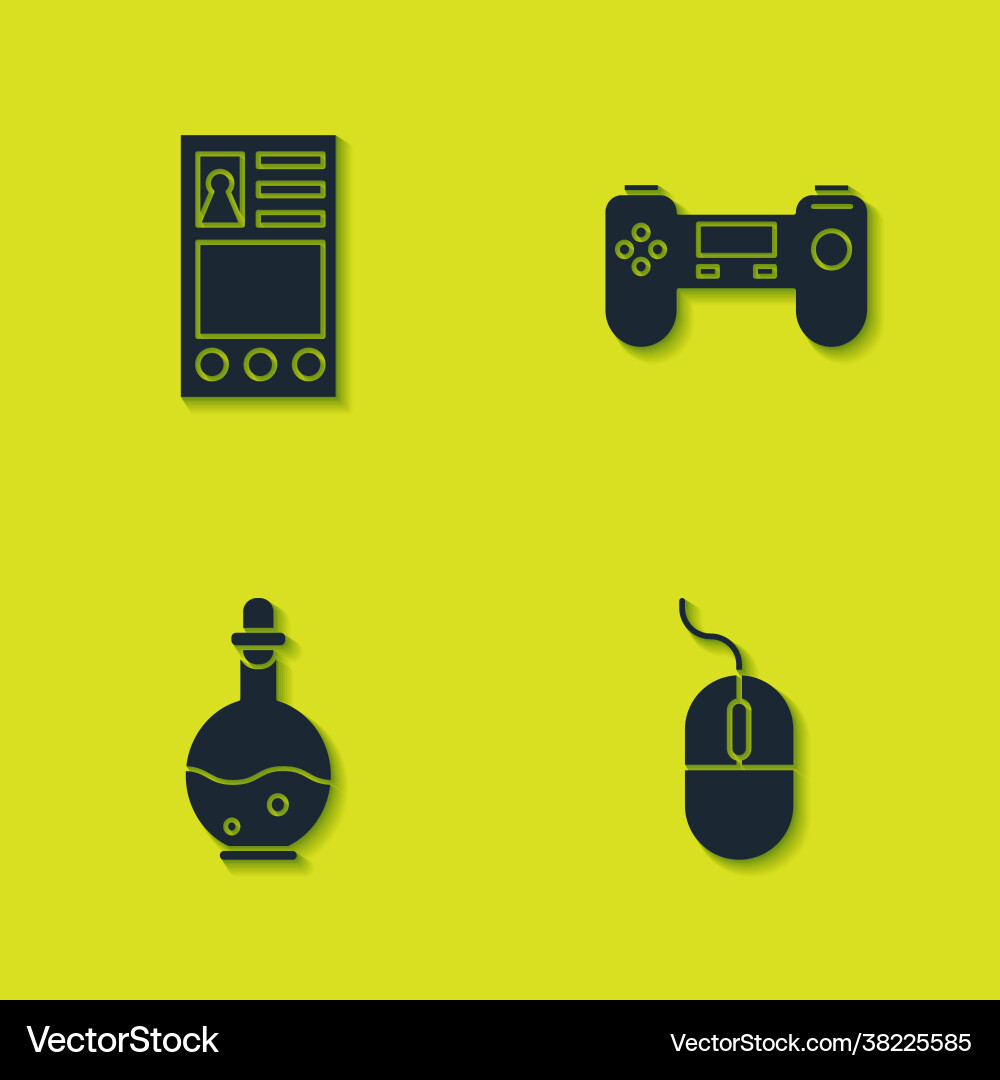 Set create account screen computer mouse bottle Set create account screen computer mouse bottle Vector Image