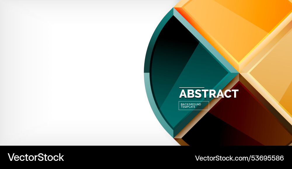 Abstract background - circles and round triangles Vector Image