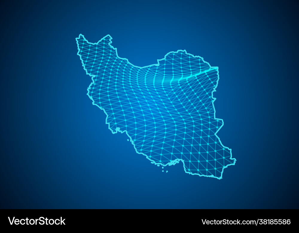 Abstract digital map iran with particles dots Abstract digital map iran with particles dots vector image
