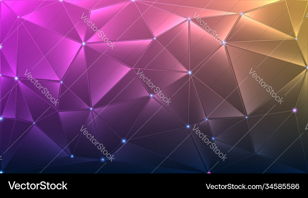 Abstract polygonal pattern global network Abstract polygonal pattern global network vector image