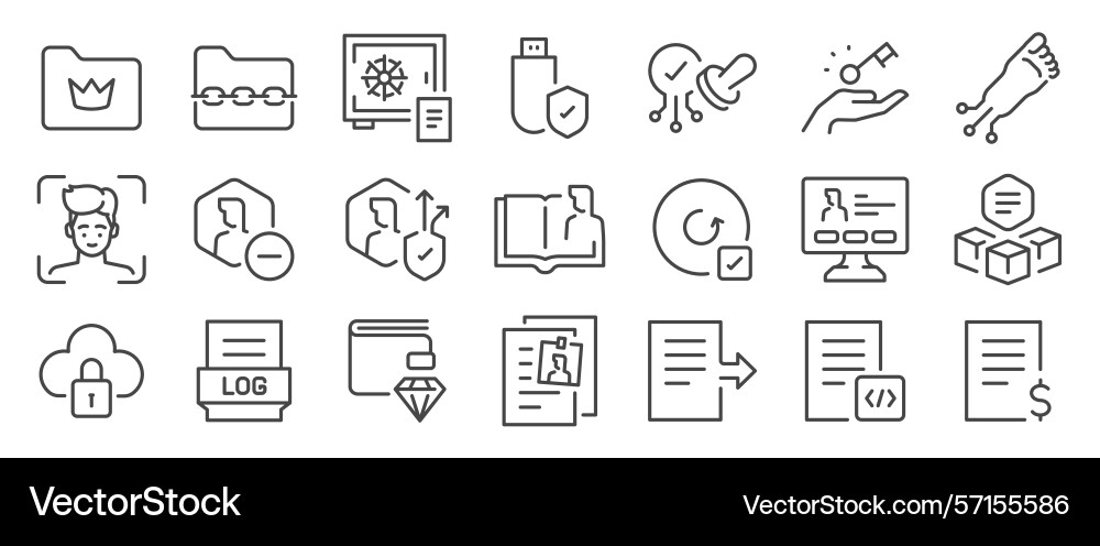 Data ownership icon set it included Data ownership icon set it included Vector Image