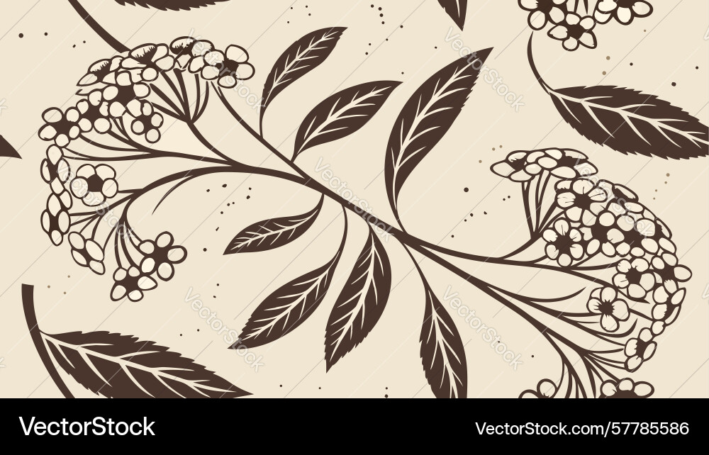 Delicate foliage seamless pattern of intricate Vector Image