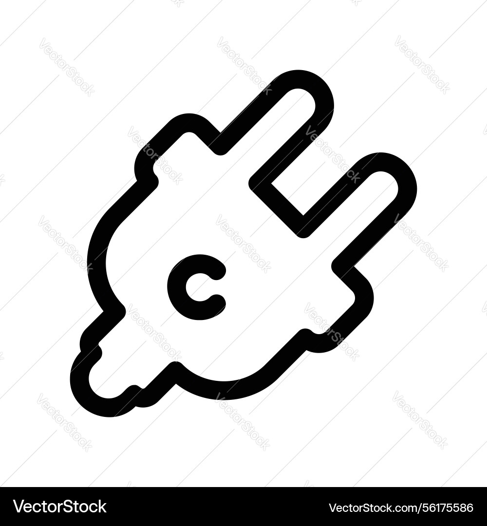 Electrical plug icon representing power Royalty Free Vector