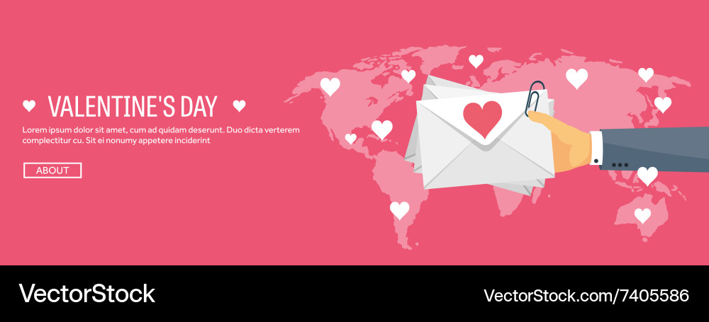Flat background with envelope Vector Image