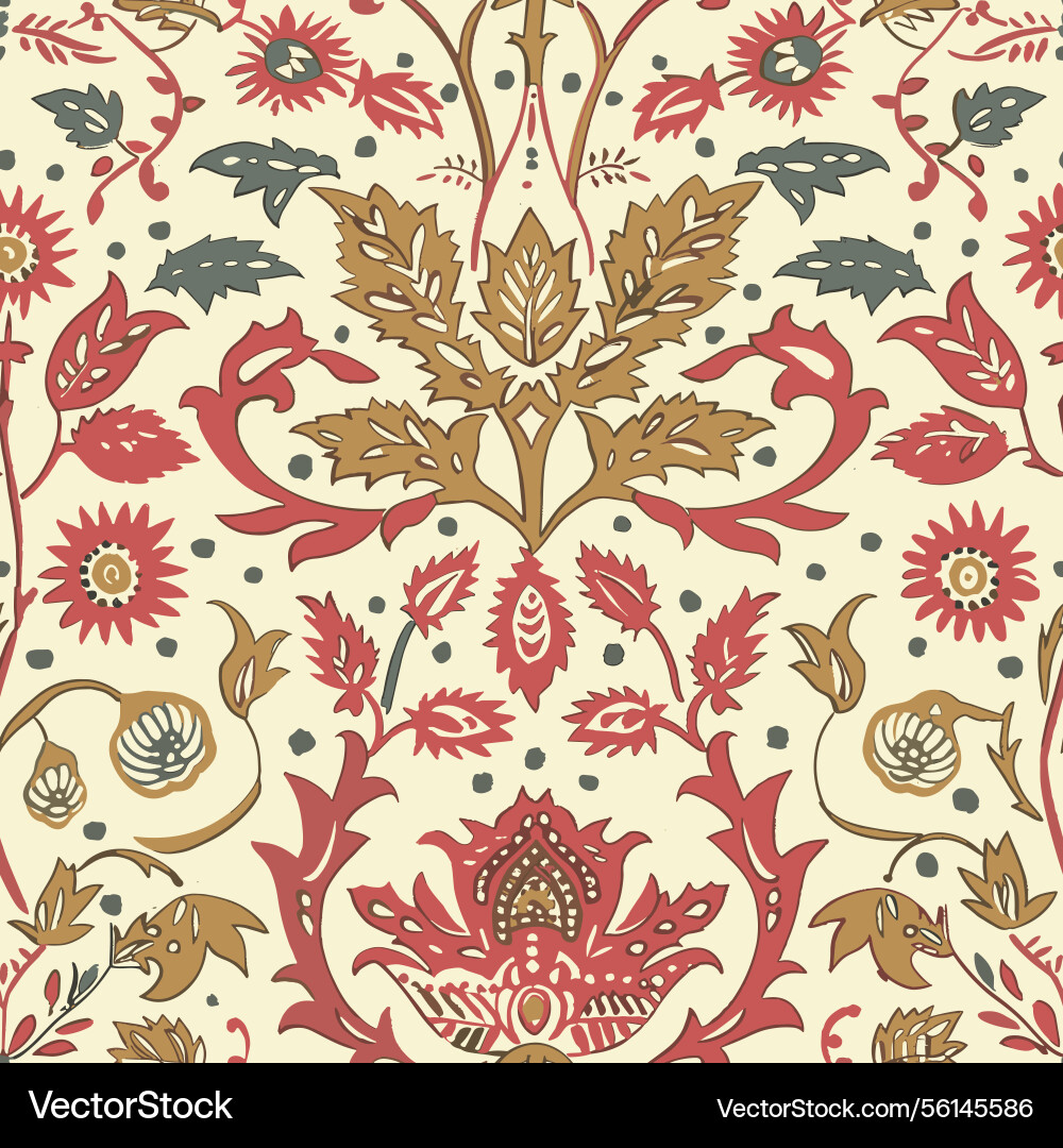 Floral indian ethnische Kunstdruck Design nahtlos 05 Floral indian ethnische Kunstdruck Design nahtlos 05 vektorbild