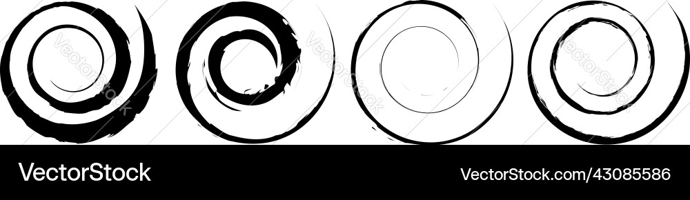Grungy textured spiral design element Grungy textured spiral design element Vector Image