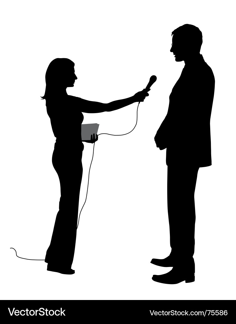 Interview Scene Vector Image