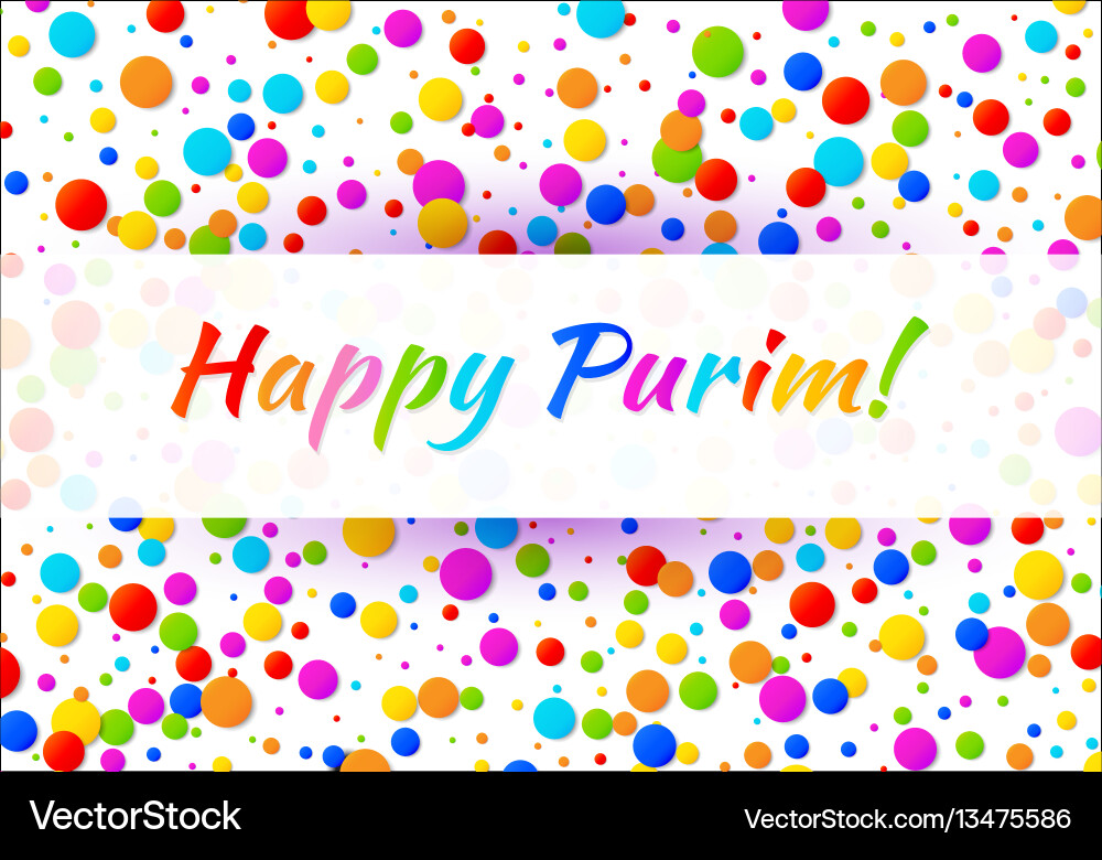 Purim card carnival paper confetti background Purim card carnival paper confetti background vector image