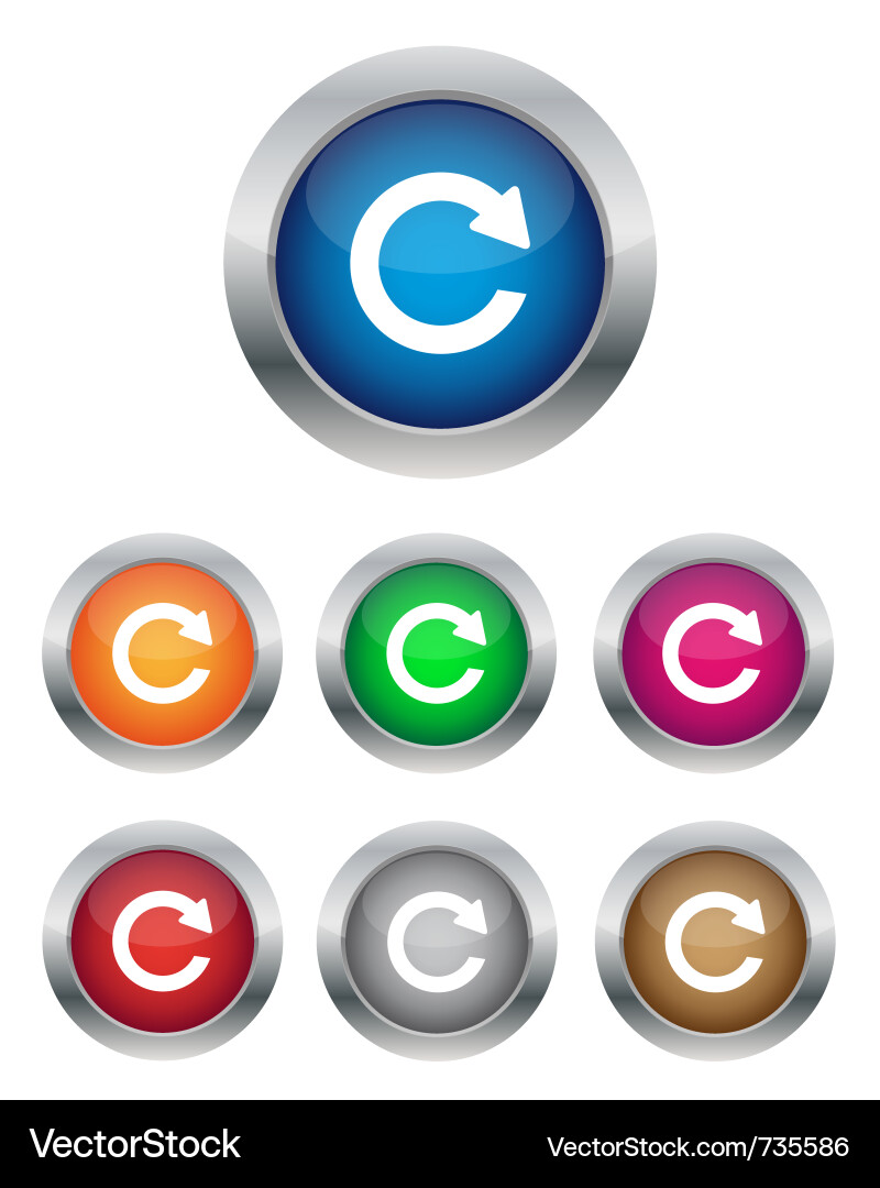 Refresh Buttons Collection vector image