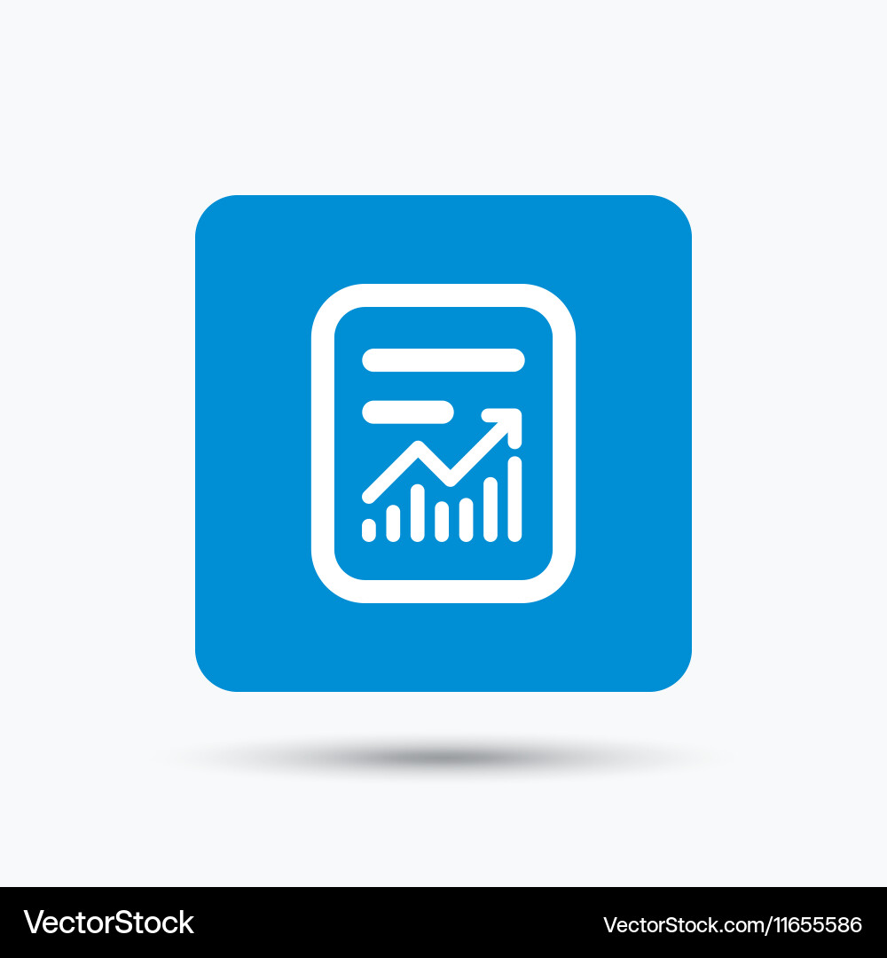Report file icon document page with statistics Vector Image