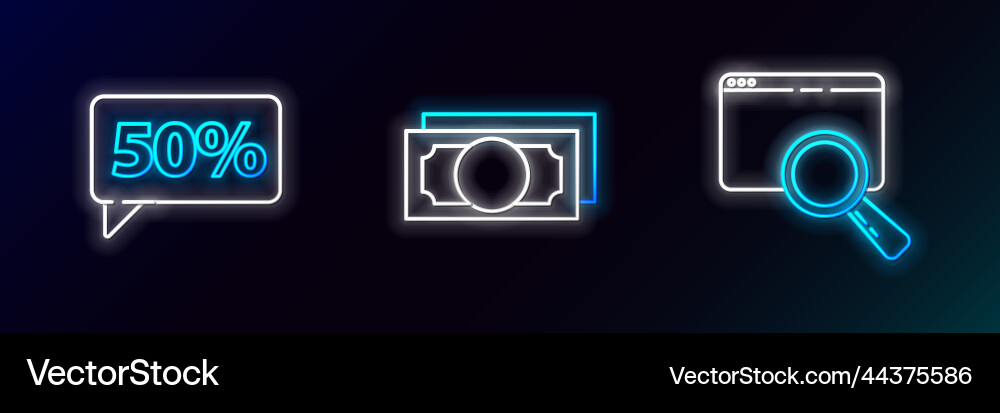 Set line search in a browser window fifty Set line search in a browser window fifty Vector Image