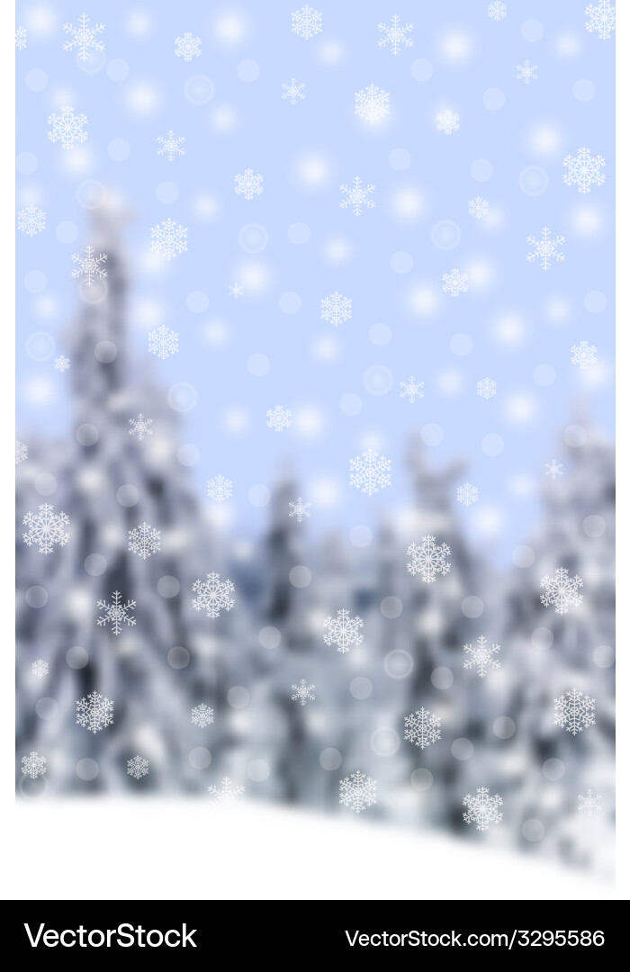Winter forest Royalty Free Vector Image - VectorStock