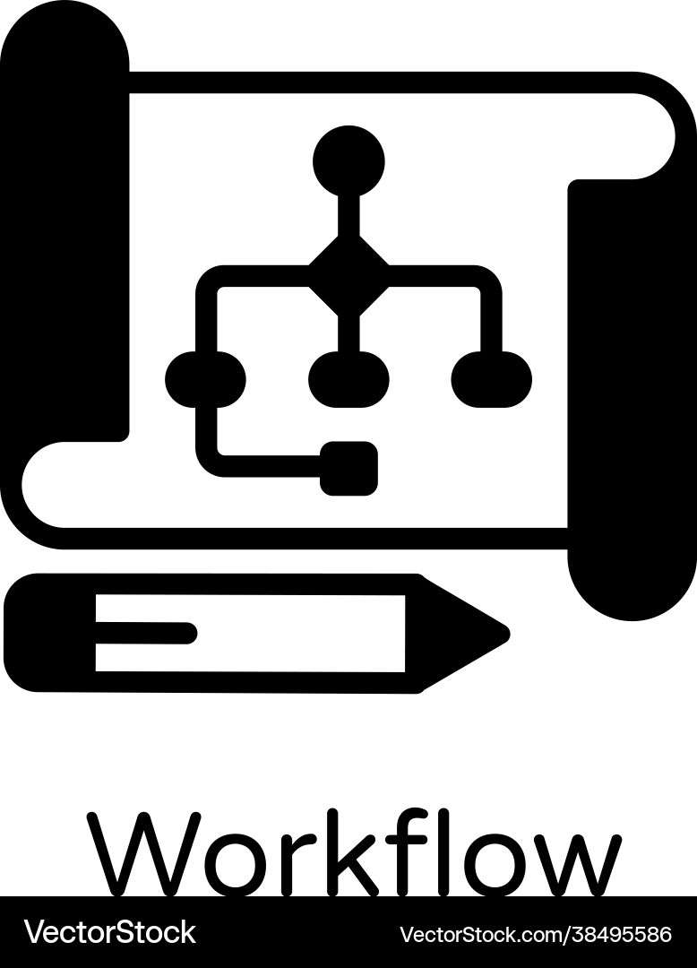 Workflow Vector Image