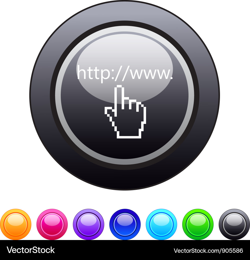 Www click circle button Vector Image
