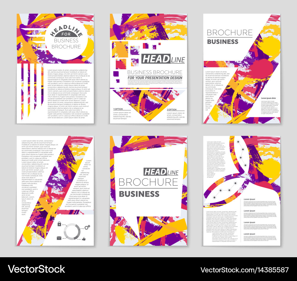 Abstract layout background set for art Vector Image