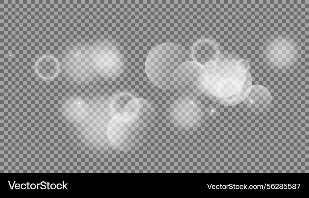 Bokeh circles on transparent background Bokeh circles on transparent background vector image