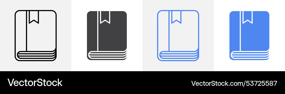Book mark icon set use for web Vector Image