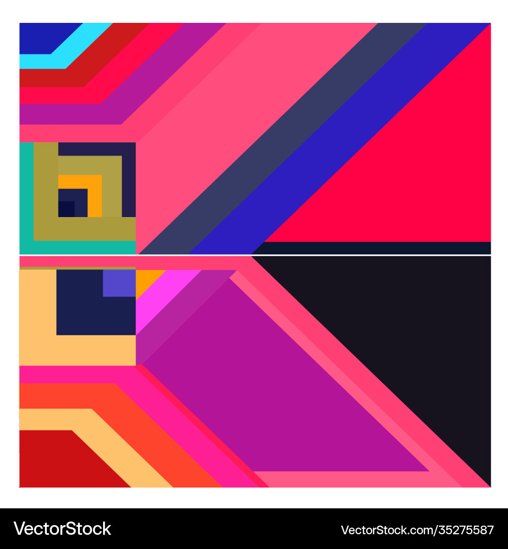 Colorful geometric and curve background pattern Vector Image