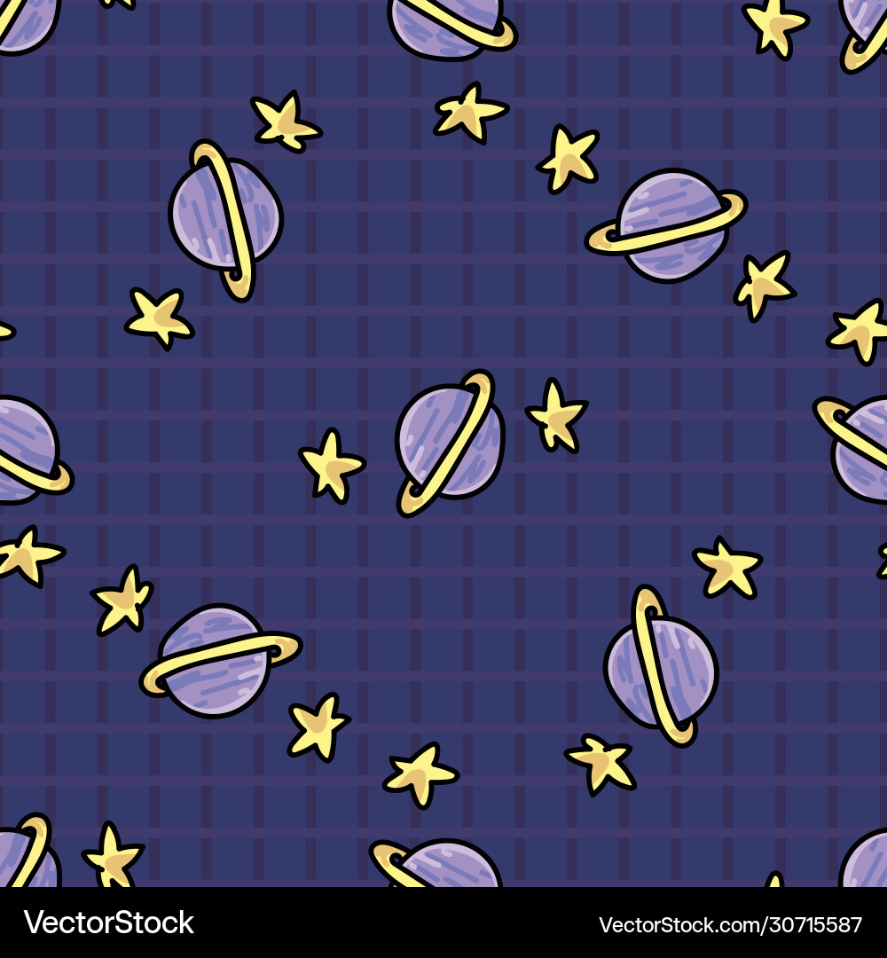 Cosmic space background seamless pattern Cosmic space background seamless pattern Vector Image