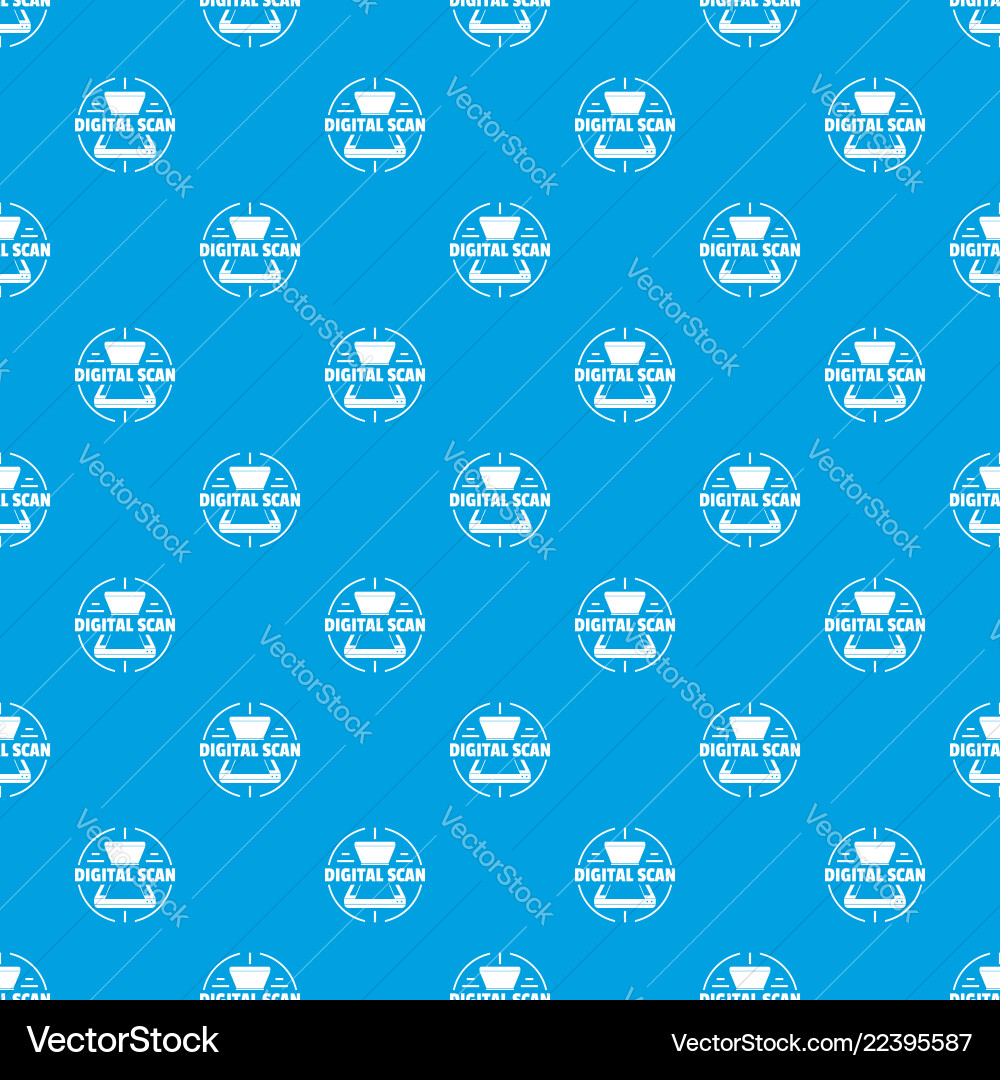 Digital scan pattern seamless blue Digital scan pattern seamless blue vector image