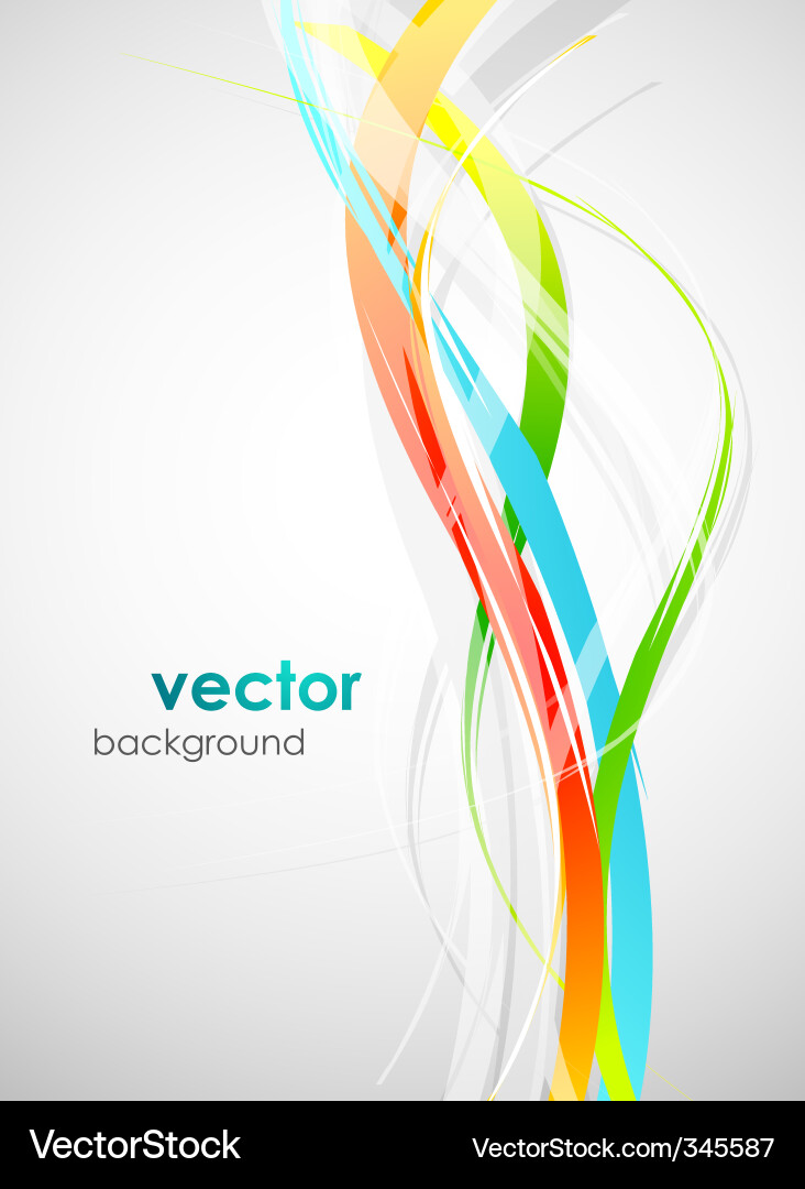Dynamic Color Ribbon Background vector image