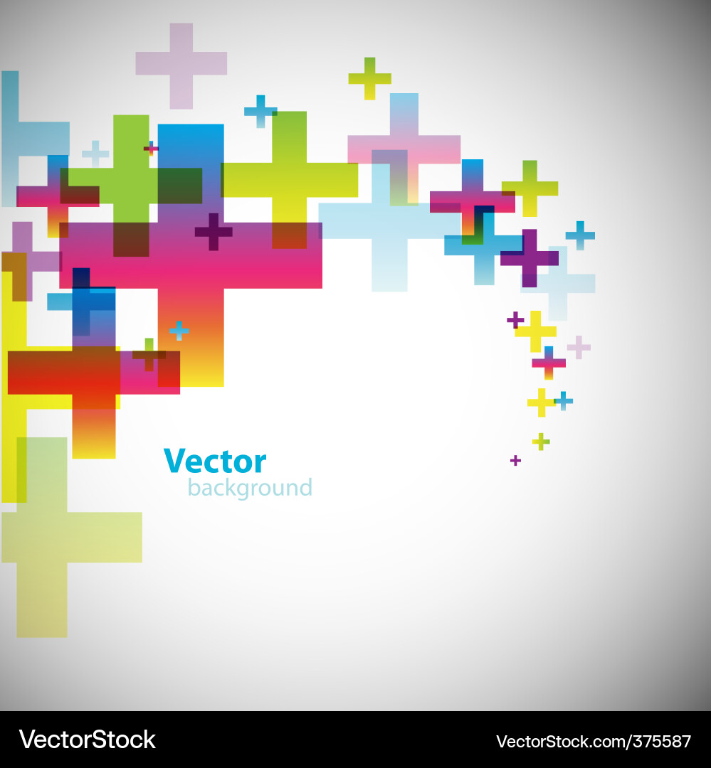 Dynamic Plus Shape Background vector image