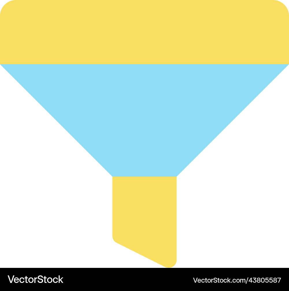 Funnel flat color ui icon Vector Image